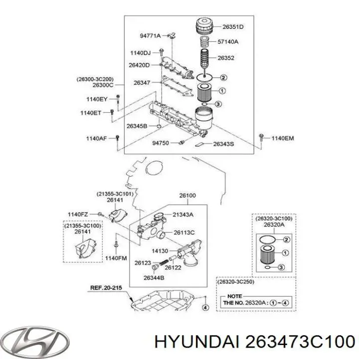 263473C100 Hyundai/Kia Прокладка під головку