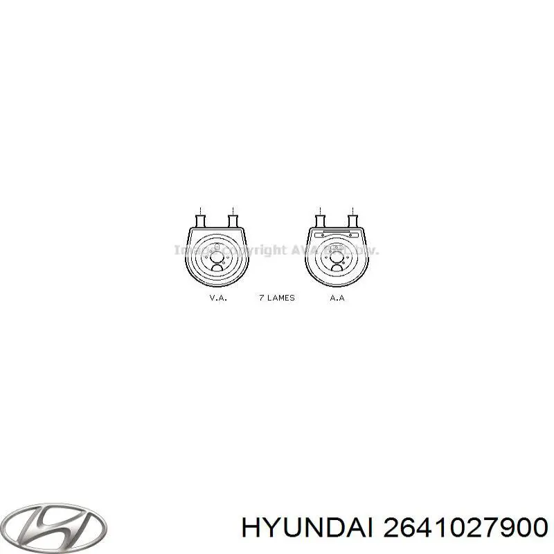 2641027900 Hyundai/Kia Радіатор масляний (холодильник), під фільтром