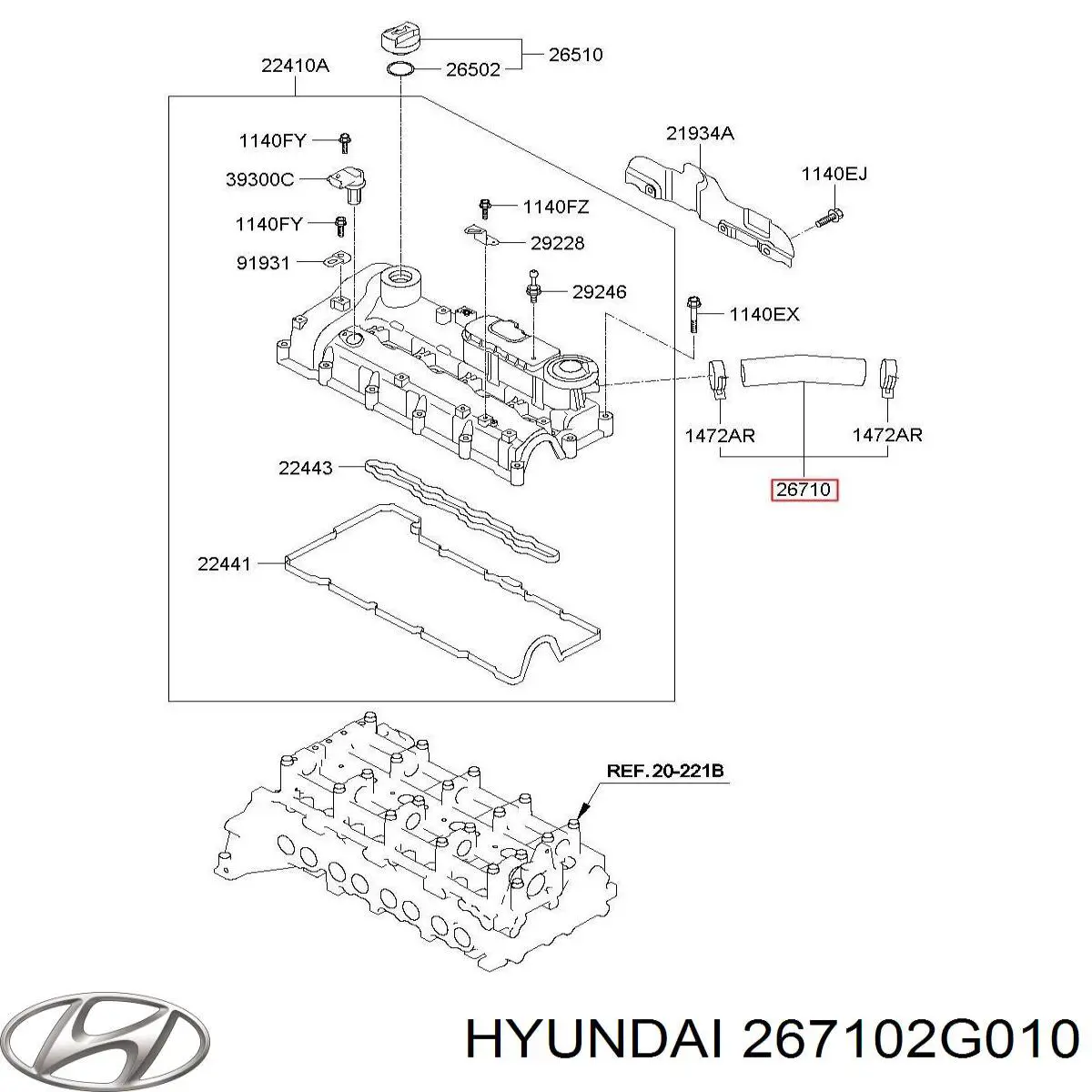  267102G010 Hyundai/Kia