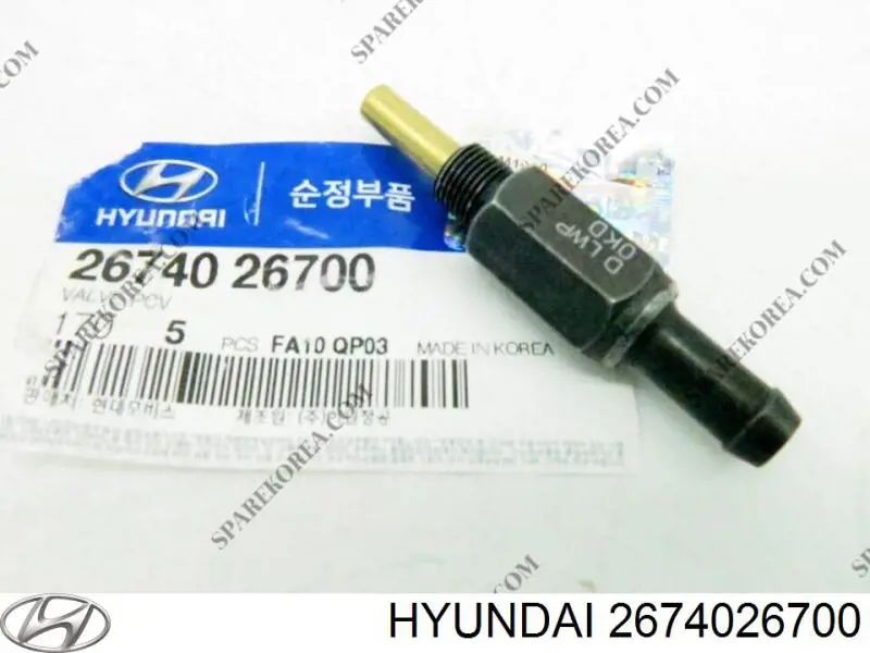 2674026700 Hyundai/Kia Клапан PCV (вентиляції картерних газів)