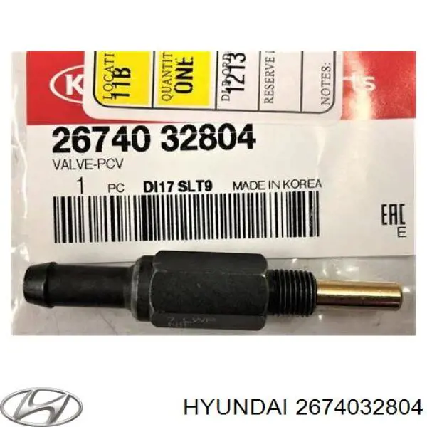 2674032804 Hyundai/Kia клапан pcv (вентиляції картерних газів)