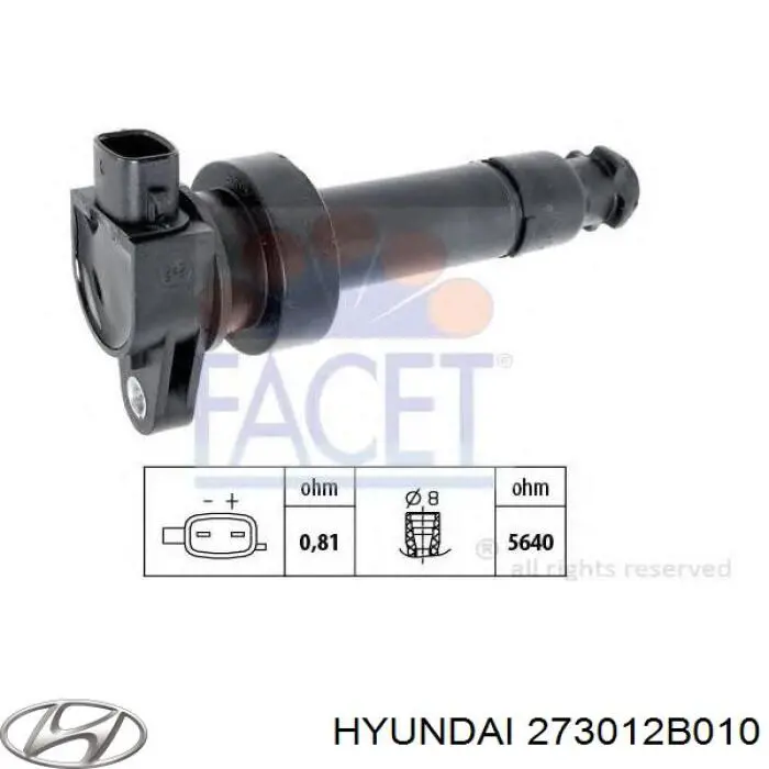 Котушка запалювання 273012B010 Hyundai/Kia