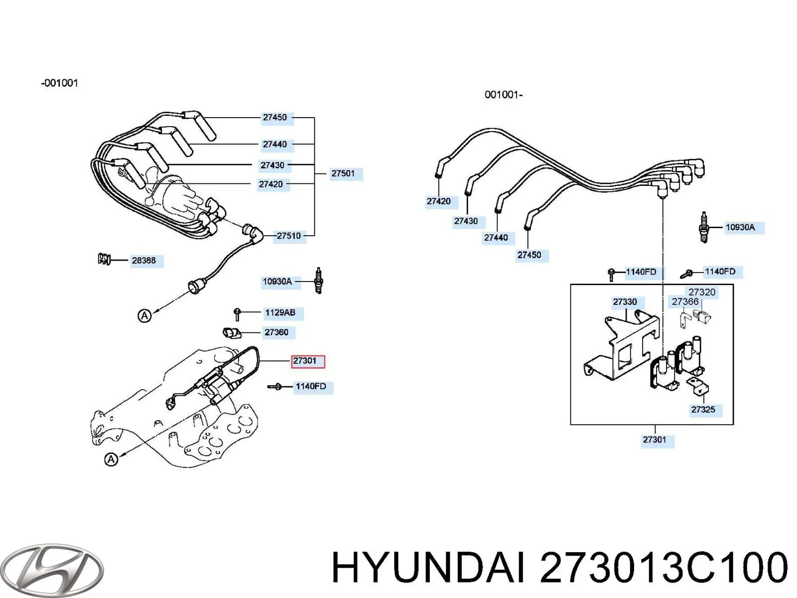 273013C100 Hyundai/Kia котушка запалювання