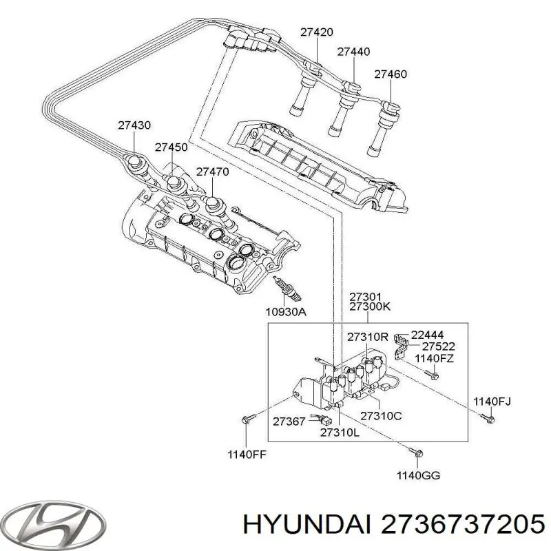  Hyundai/Kia 2736737200 ціна, від  USD