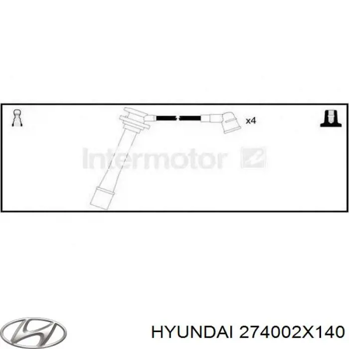Дроти запалювання Hyundai/Kia 274002X140 ціна, від 17.53 USD