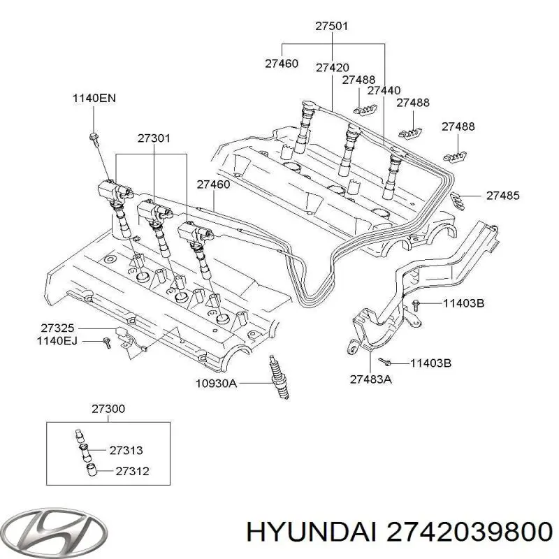 Купити 2742039800 Hyundai/Kia Провід високовольтні, комплект