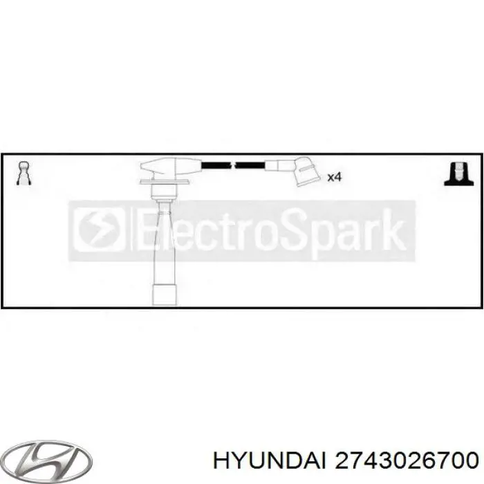 Купити 2743026700 Hyundai/Kia Провід високовольтні, комплект