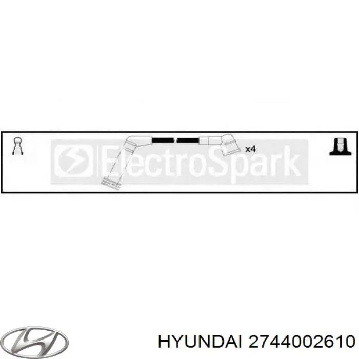 Купити 2744002610 Hyundai/Kia Провід високовольтні, комплект