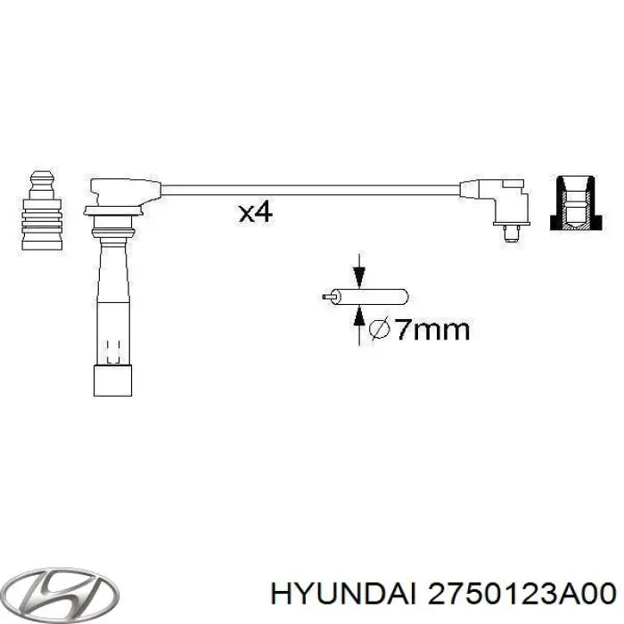 2750123A00 Hyundai/Kia Проводи високовольтні