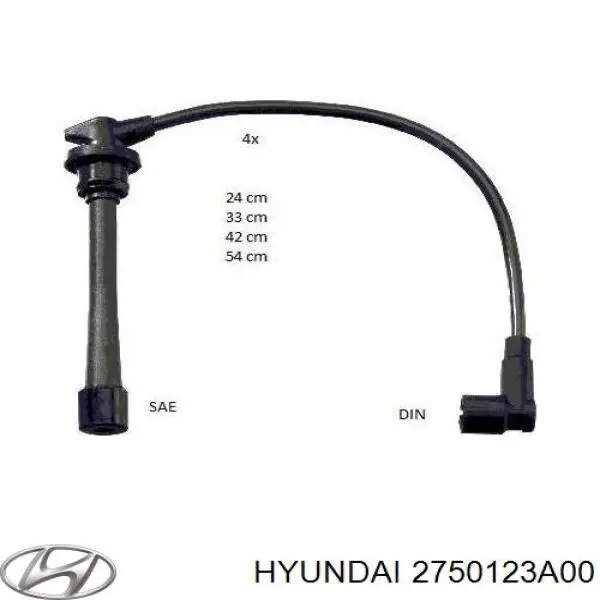 Дроти запалювання Hyundai/Kia 2750123A00 ціна, від 25.33 USD