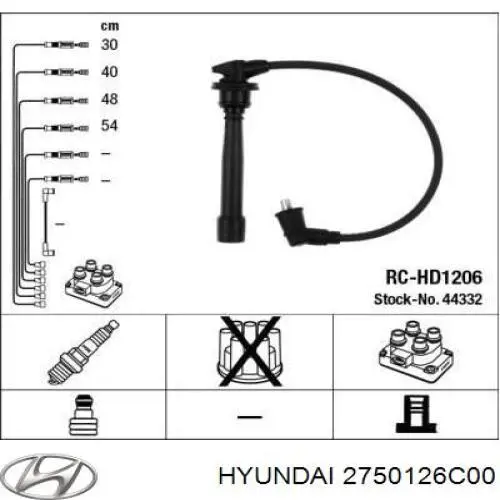 Купити 2750126C00 Hyundai/Kia Провід високовольтні, комплект