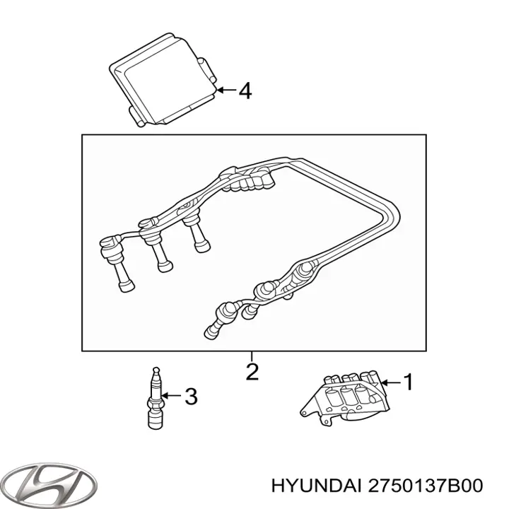 Купити 2750137B00 Hyundai/Kia Провід високовольтні, комплект