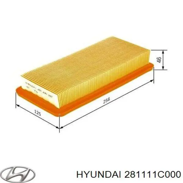 Купити 281111C000 Hyundai/Kia Автомобільний фільтр повітря