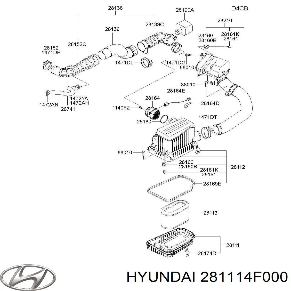 H12AICSD01496 KAP Корпус повітряного фільтра, нижня частина