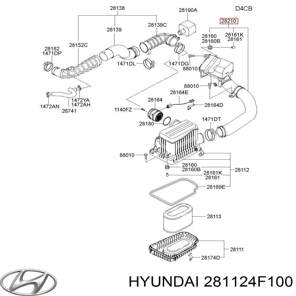  Hyundai/Kia 281124F100 ціна, від 16.59 USD