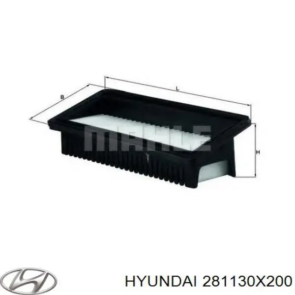 Повітряний фільтр 281130X200 Hyundai/Kia