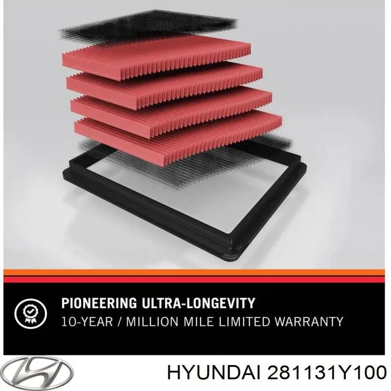 Повітряний фільтр 281131Y100 Hyundai/Kia