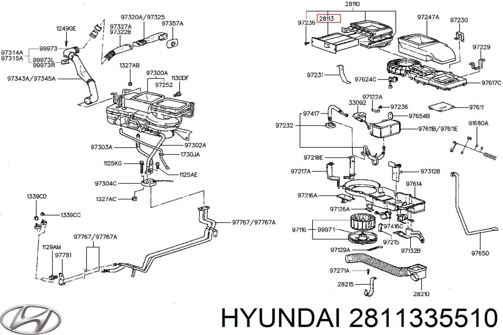 2811335510 Hyundai/Kia Повітряний фільтр двигуна