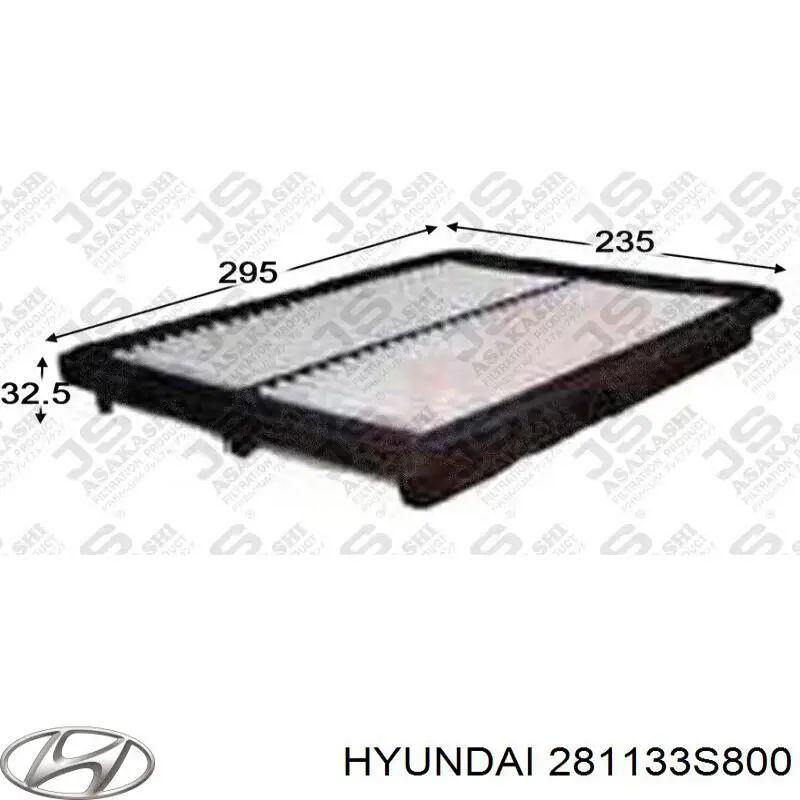 281133S800 Hyundai/Kia Повітряний фільтр двигуна