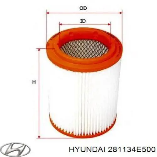 Елемент повітряного фільтра Hyundai/Kia 281134E500 ціна, від 18.08 USD