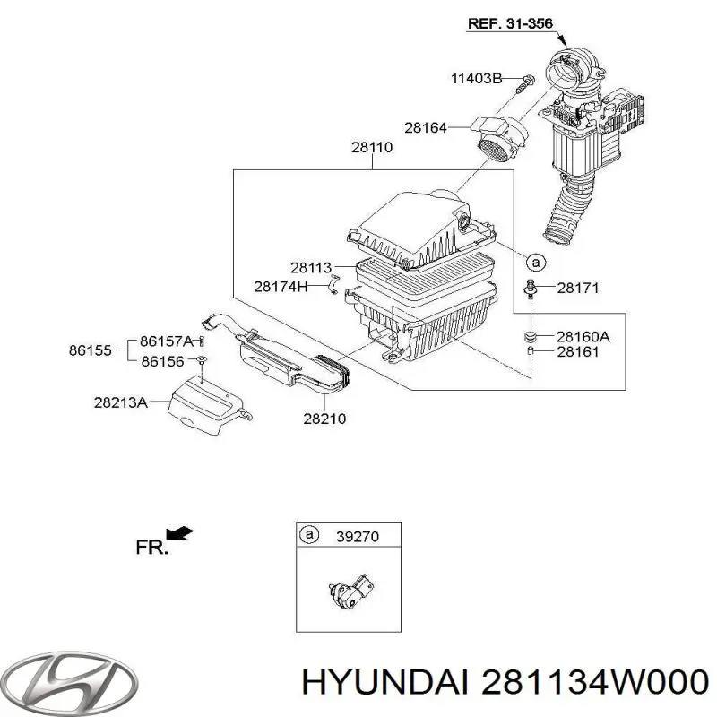  281134W000 Hyundai/Kia