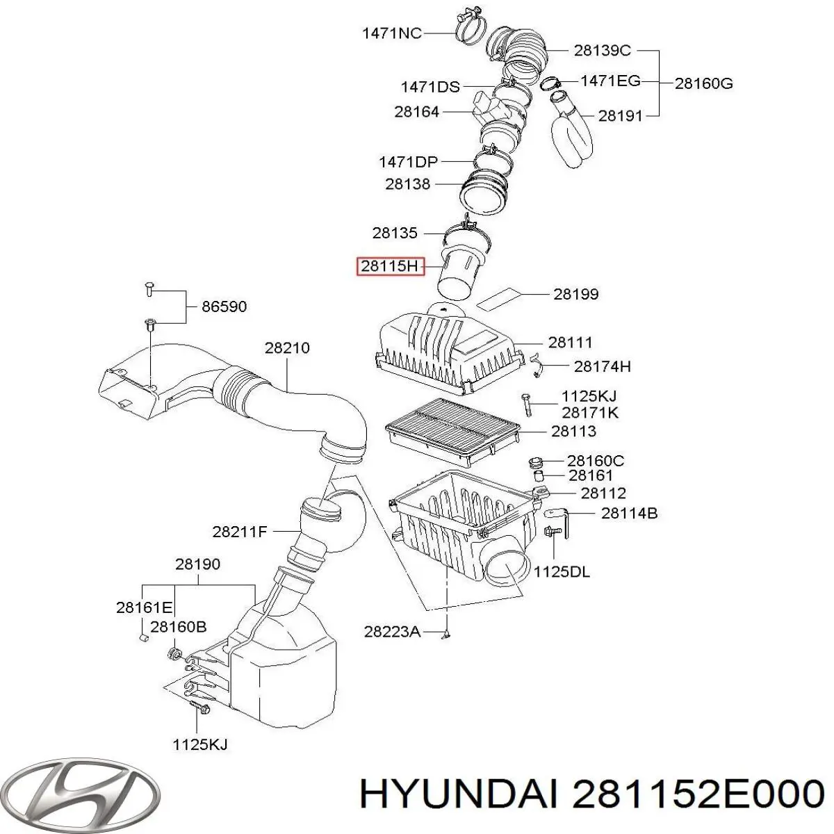  Hyundai/Kia 281152E000 ціна, від 9.11 USD
