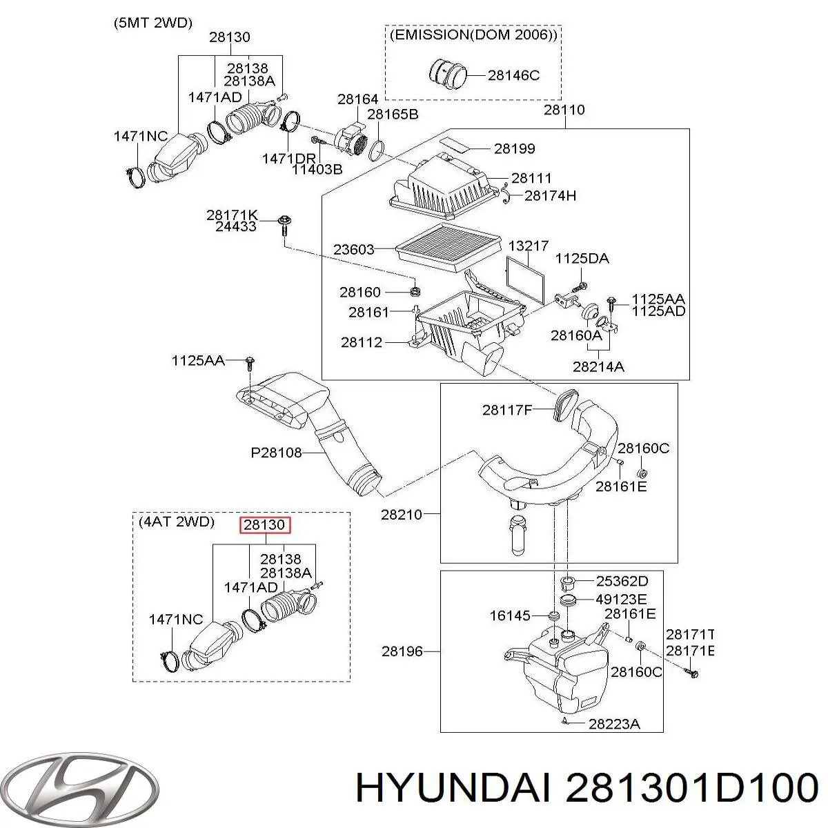  281301D100 Hyundai/Kia