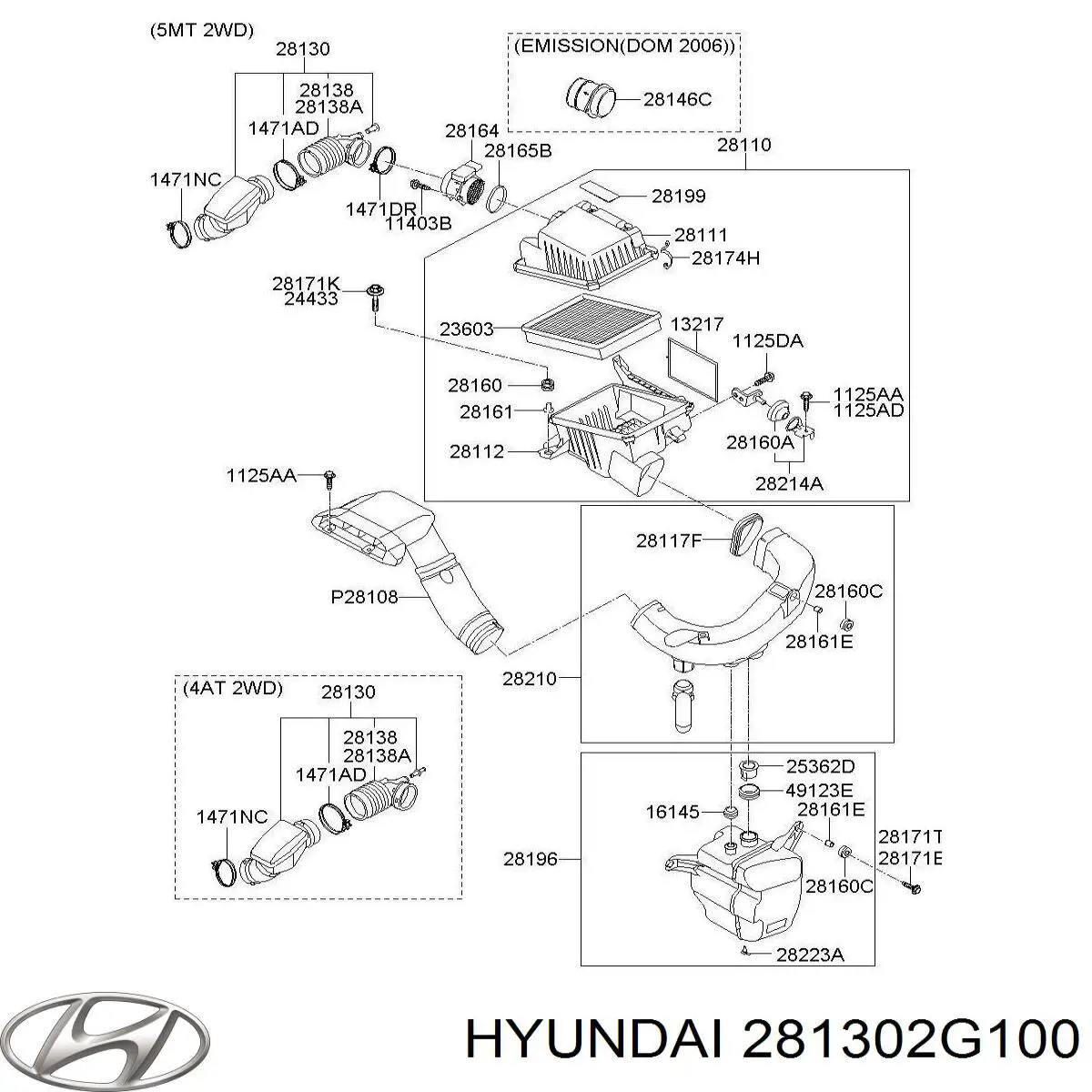 281302G100 Hyundai/Kia 