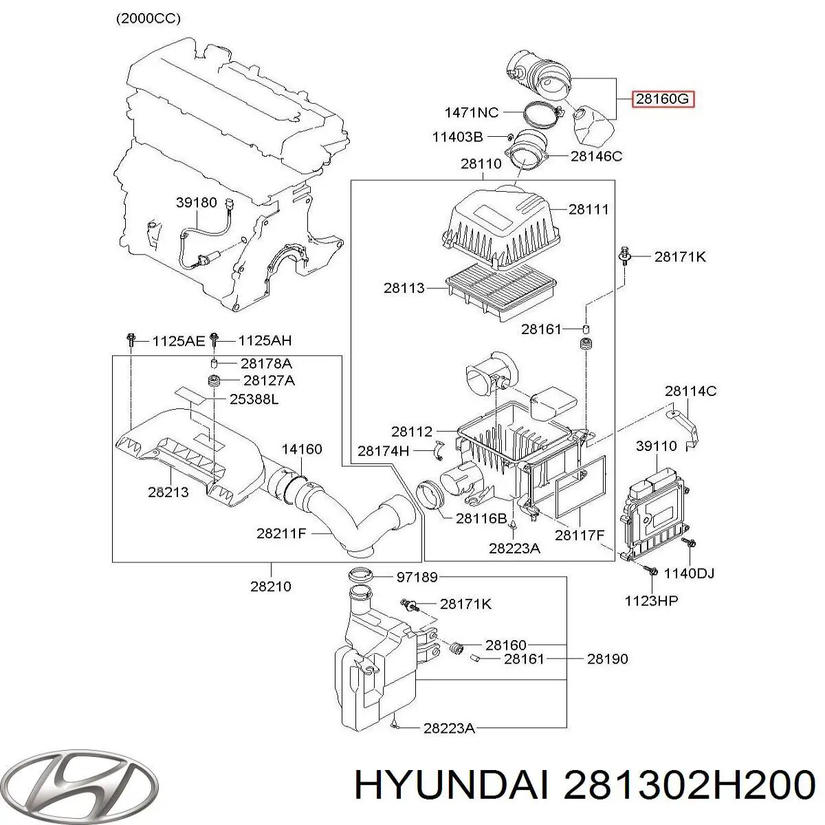  Hyundai/Kia 281302H200 ціна, від 50.56 USD