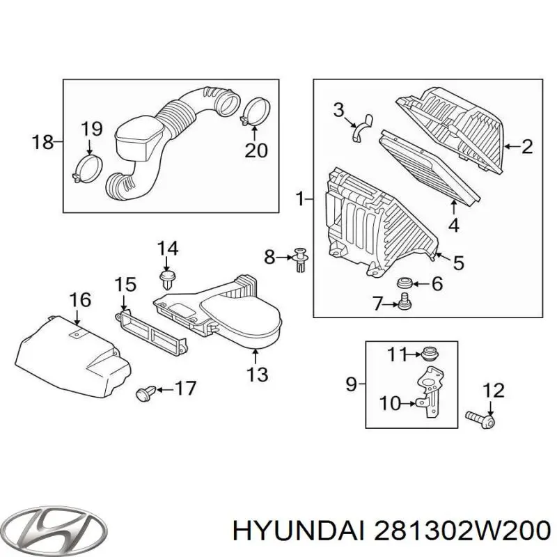  281302W200 Hyundai/Kia