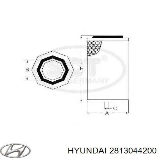 2813044200 Hyundai/Kia Повітряний фільтр двигуна