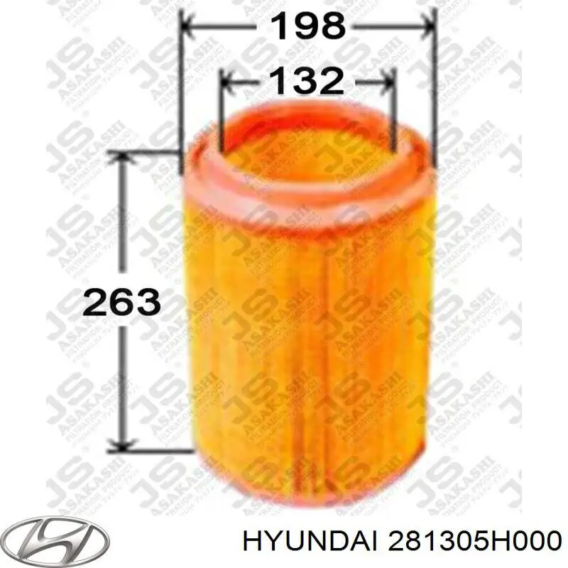Елемент повітряного фільтра Hyundai/Kia 281305H000 ціна, від 10.52 USD