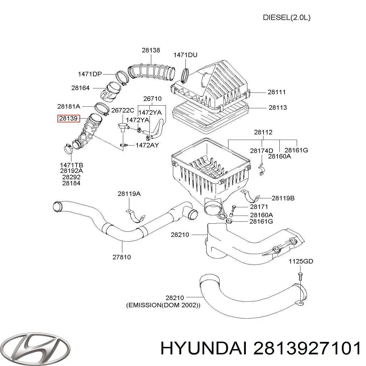  Hyundai/Kia 2813927101 ціна, від 25.33 USD