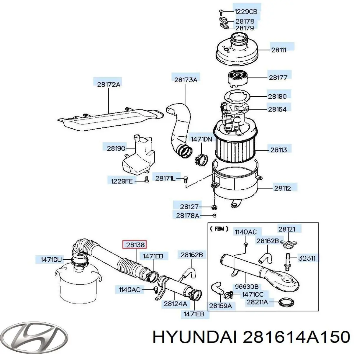  281614A150 Hyundai/Kia