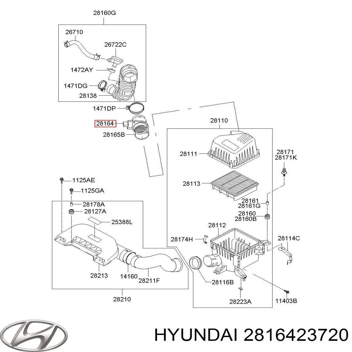ДМРВ 2816423720 Hyundai/Kia