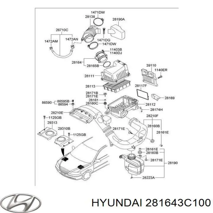 ДМРВ 281643C100 Hyundai/Kia
