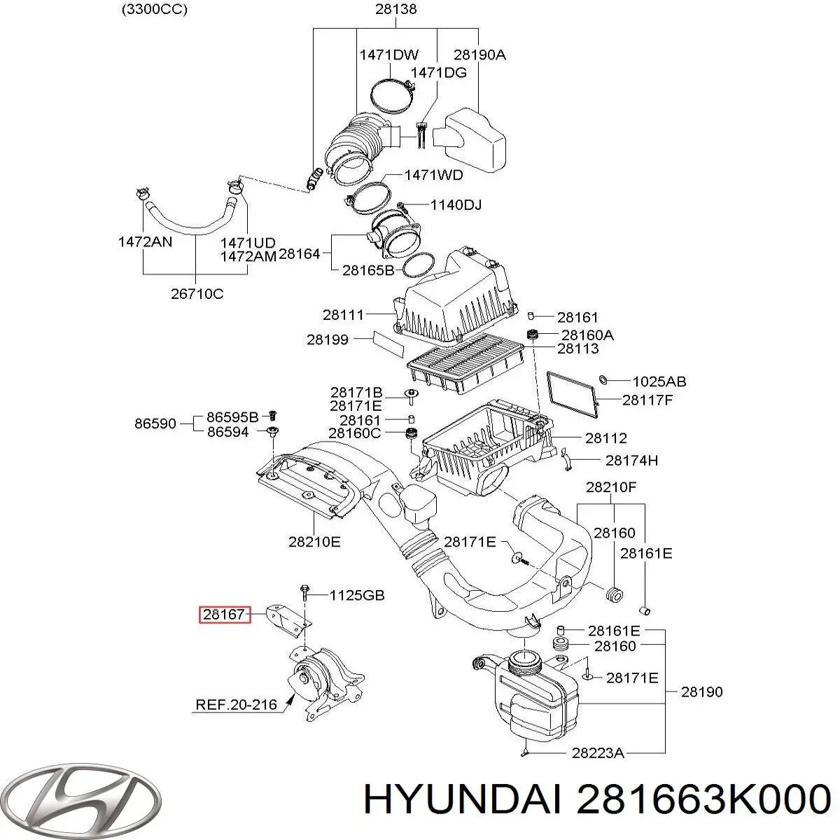 Купити 281663K000 Hyundai/Kia 