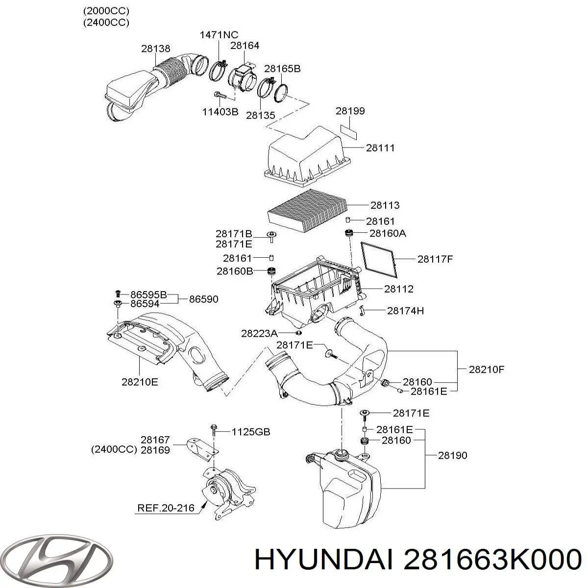281663K000 Hyundai/Kia 