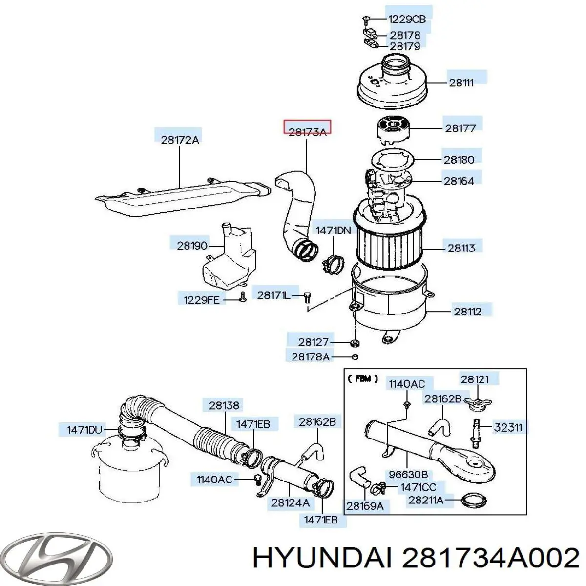  Hyundai/Kia 281734A002 ціна, від 10.14 USD