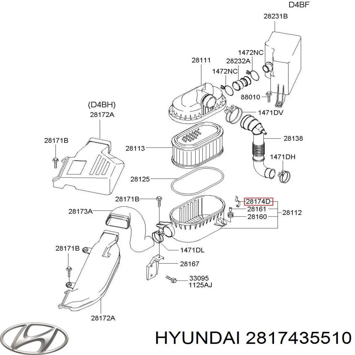  Hyundai/Kia 2817435510 ціна, від 30.40 USD