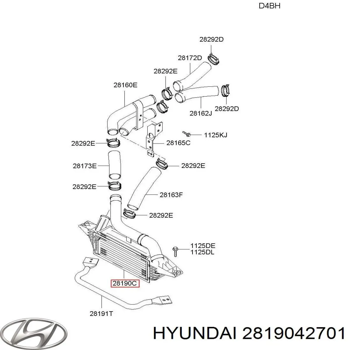 Радіатор интеркуллера Hyundai H100 (Хендай Н100)