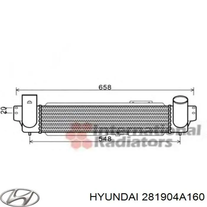 Система охолодження наддувочного повітря Hyundai/Kia 281904A160 ціна, від 63.33 USD