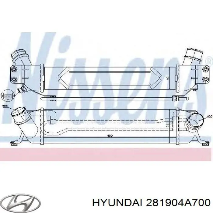281904A700 Hyundai/Kia Охолоджувач наддувочного повітря