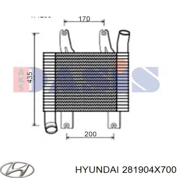 Система охолодження наддувочного повітря Hyundai/Kia 281904X700 ціна, від 162.65 USD