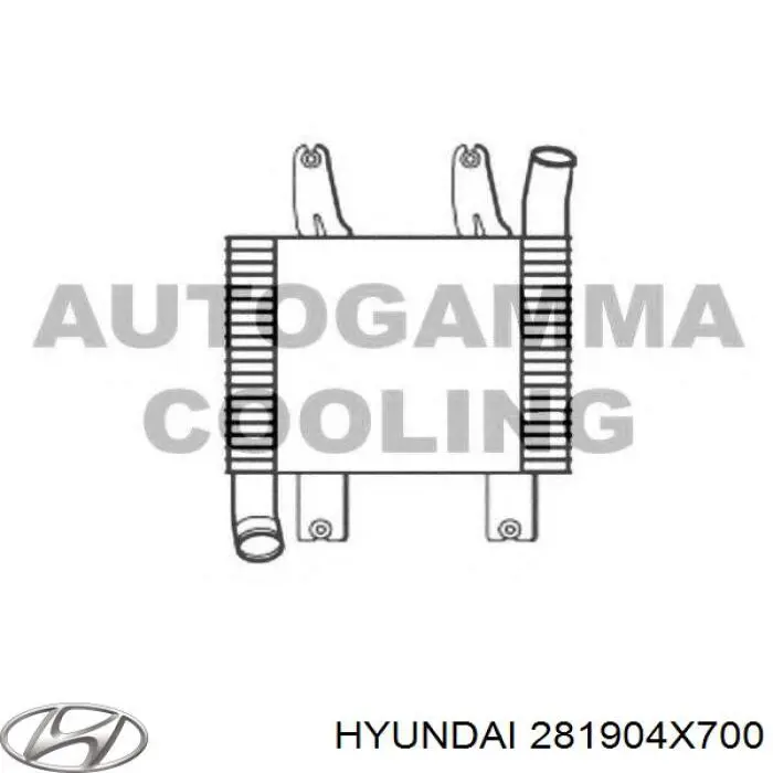 281904X700 Hyundai/Kia Охолоджувач наддувочного повітря