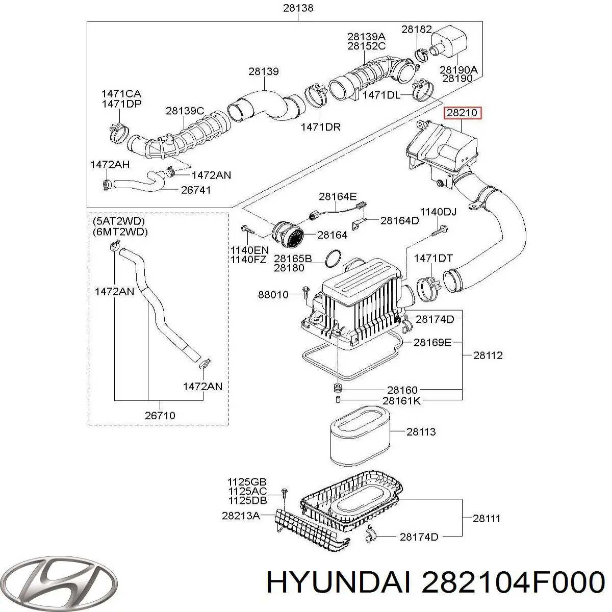 Купити 282104F000 Hyundai/Kia 