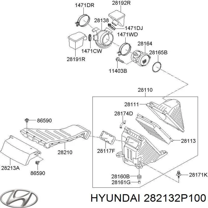 Купити 282132P100 Hyundai/Kia 