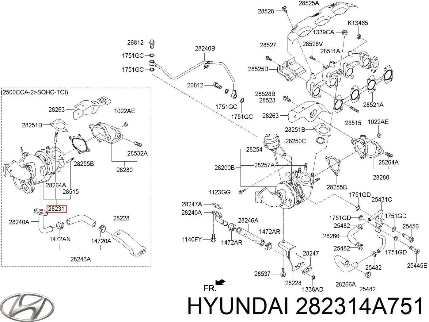  282314A751 Hyundai/Kia