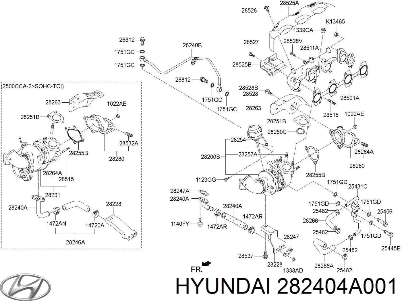 Hyundai/Kia 282404A000 ціна, від 5.50 USD