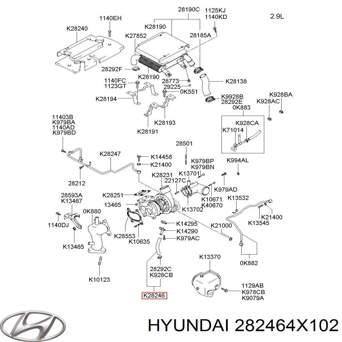  282464X102 Hyundai/Kia